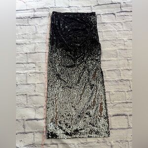 Wildfox Black and Silver Sequin Skirt